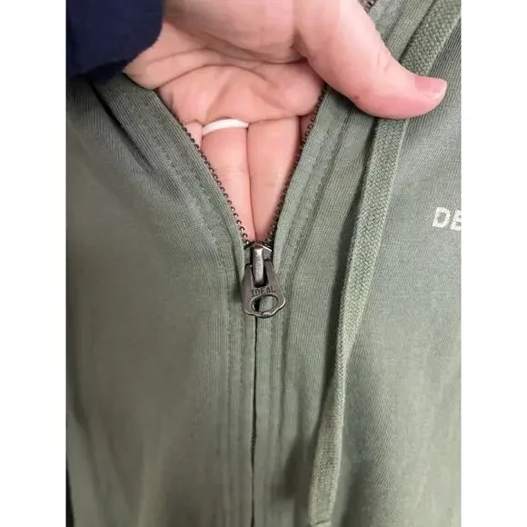 Ralph Lauren Denim & Supply Green Full Zip Waffle Hoodie Size Large Wings Star - Picture 6 of 9